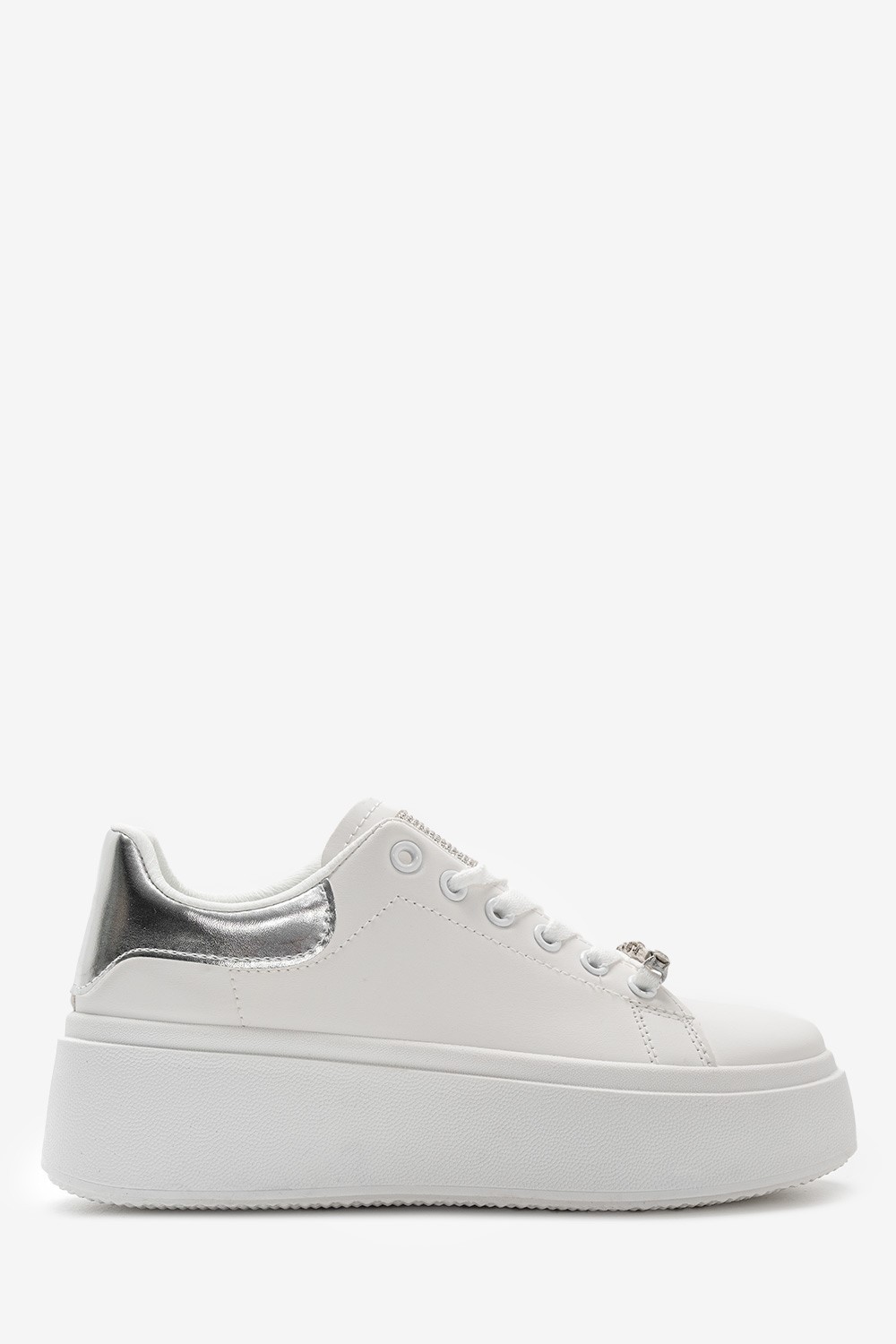 Sneakers Δίσολα με Στρας & Πετράδια 023587 ΑΣΗΜΙ 2025