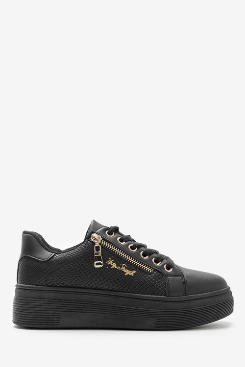 Sneakers Δίσολα με Χρυσό Διακοσμητικό Φερμουάρ