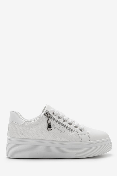 Sneakers Δίσολα με Χρυσό Διακοσμητικό Φερμουάρ