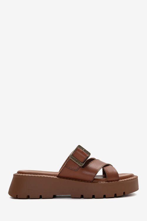 Σανδάλια Flatform με Χιαστί Λουράκια