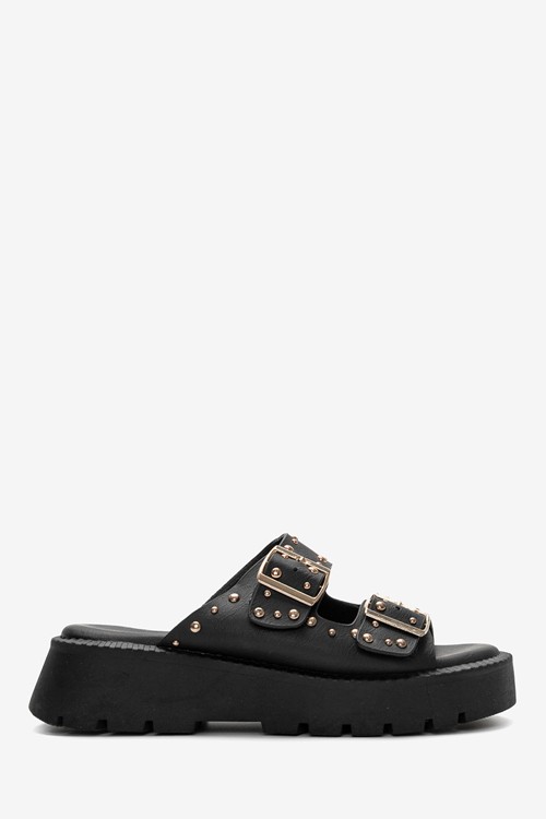 Σανδάλια Flatform με Διπλά Λουράκια & Τρουκς