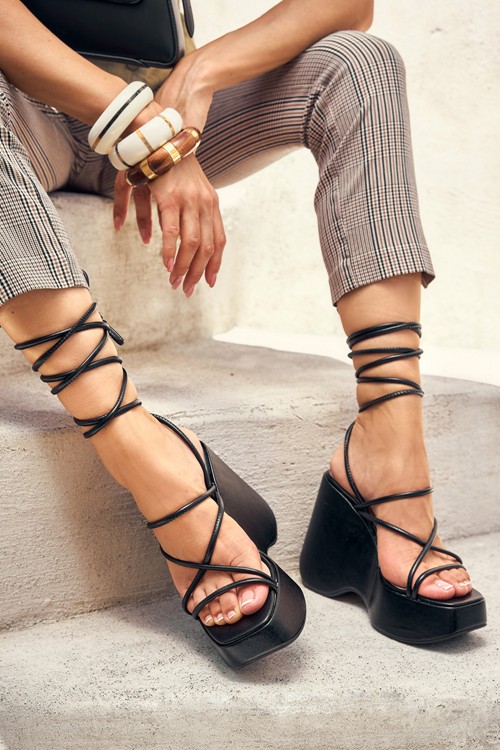 Ψηλές Πλατφόρμες Lace Up